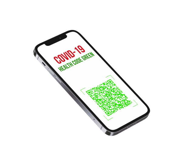 A-Mobile phone with QR Code Health Status - Product ID: 7554
